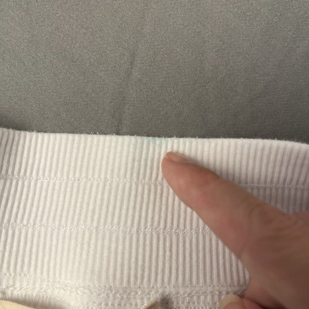 Soft Surroundings Medina Pants Medium Elastic Waist Roll Tab Ankle White Utility - Picture 13 of 13